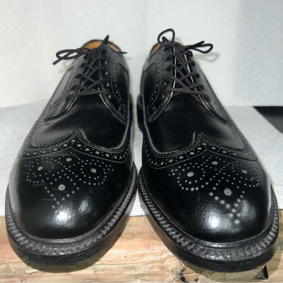 New Iron Age By Bostonian 8.5 D/B Black Wingtip Dress Safety Shoes - Picture 3 of 13